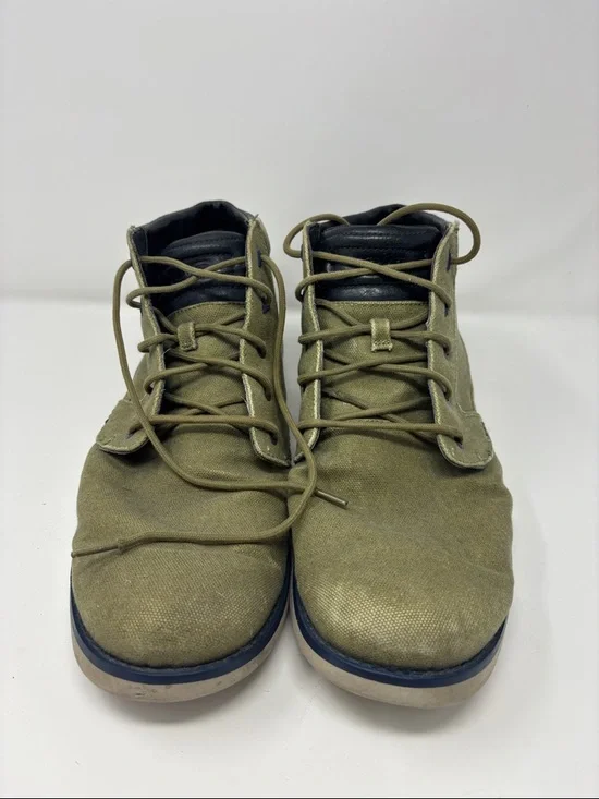 Teva | 13 Men's Olive Green Canvas Lace-Up Boots
