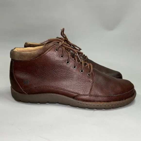 Born Nigel Boots Men's Size 11.5 Dark‎ Brown Leather Lace Up Casual Ankle Chukka