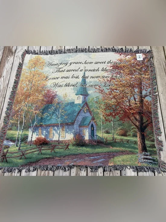 Thomas Kinkade Tapestry Throw Blanket 