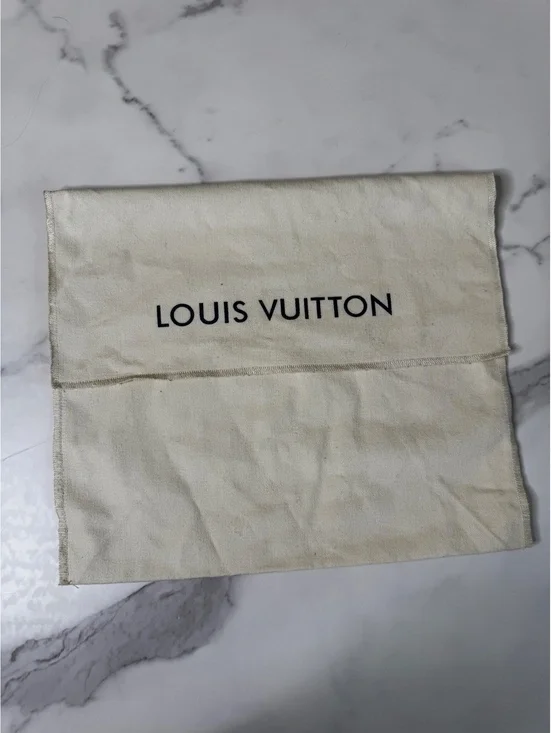 Louis Vuitton cream canvas dust bag 11X10