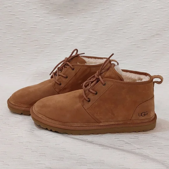 UGG Men's Tan Suede Neumel Lace Up Shoes Size 13
