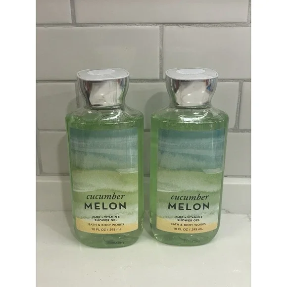 Bath‎ & Body Works Cucumber Melon Shower Gel Body Wash 10 oz Lot of 2 New Sealed