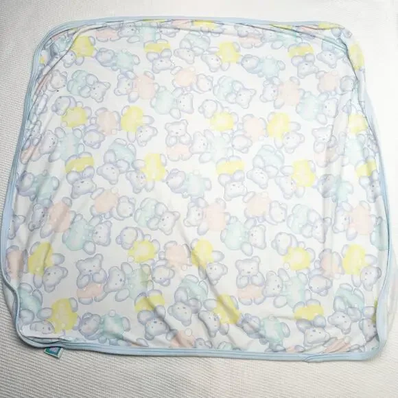 Vintage Little Me baby blanket with pastel bears