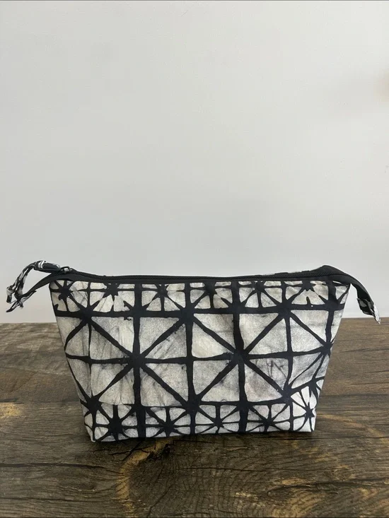 Black & White Geometric Cosmetic Pouch