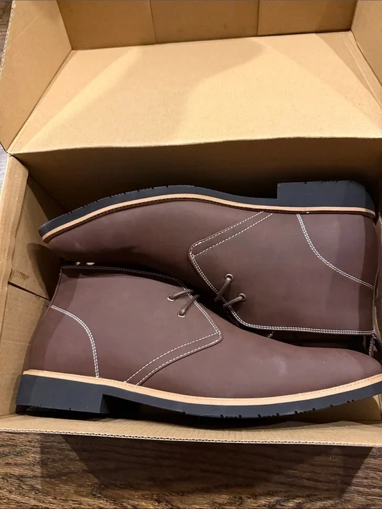 Men's Brown Chukka Boots - Classic Lace-Up Comfort truveid 11.5