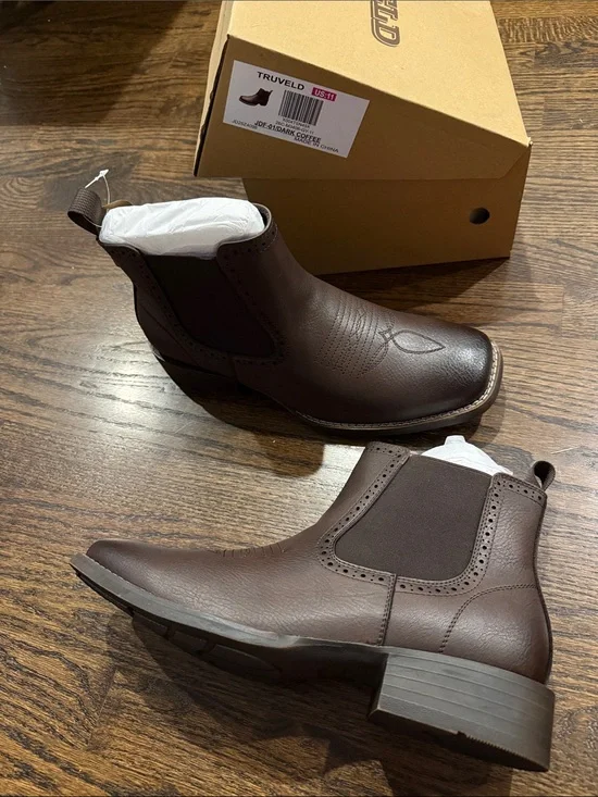 Men’s Brown Chelsea Boots - Dark Brown size 11