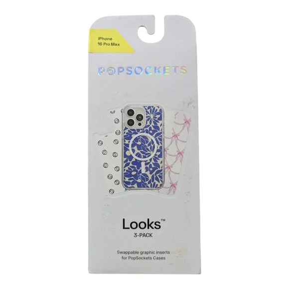 D6. Looks PopSockets Swappable Case‎ Inserts (3 pack) Apple iPhone 16 Pro Max