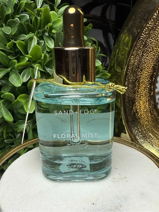 SAND + FOG Floral Mist Body Oil - Light Blue Bottle with Gold Dropper