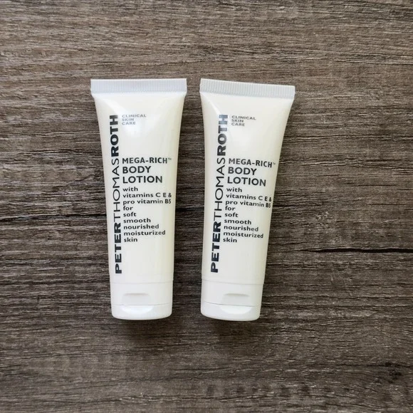 Peter Thomas Roth Mega-Rich‎ Body Lotion 1 oz Mini Travel Size x2