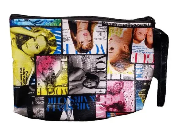Vogue Variety Magazine Cover Clip Art Accessory Makeup Office Pouch Travel Case