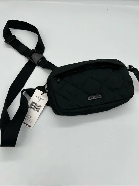 Vera Bradley Black Quilted Belt Bag / fanny pack with Adjustable Strap