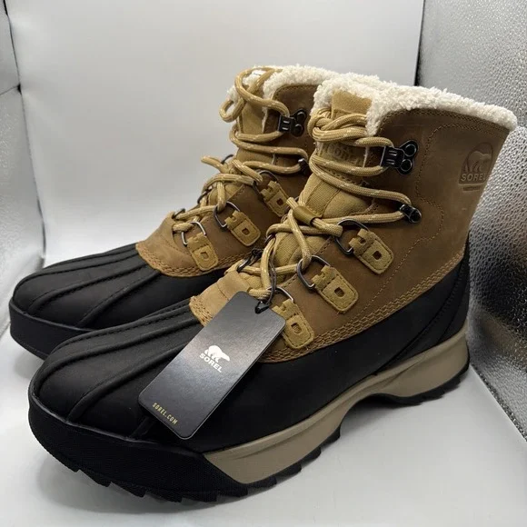 Sorel Men's Scout 87 Lux WP Boots Caribou Buff  Waterproof Insulated Size 13