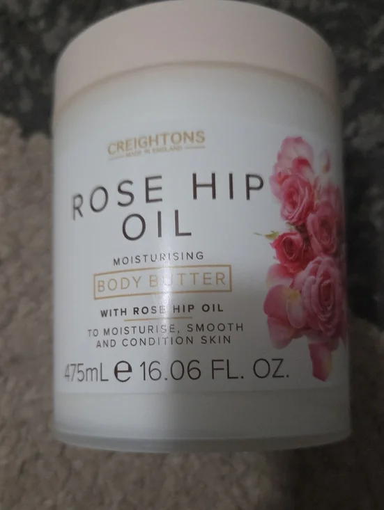 Rose Hip Oil Moisturising Body Butter - White & Pink