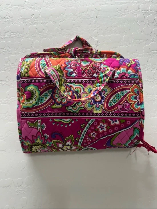 Vera Bradley Vibrant Pink Floral Quilted Organizer Tote