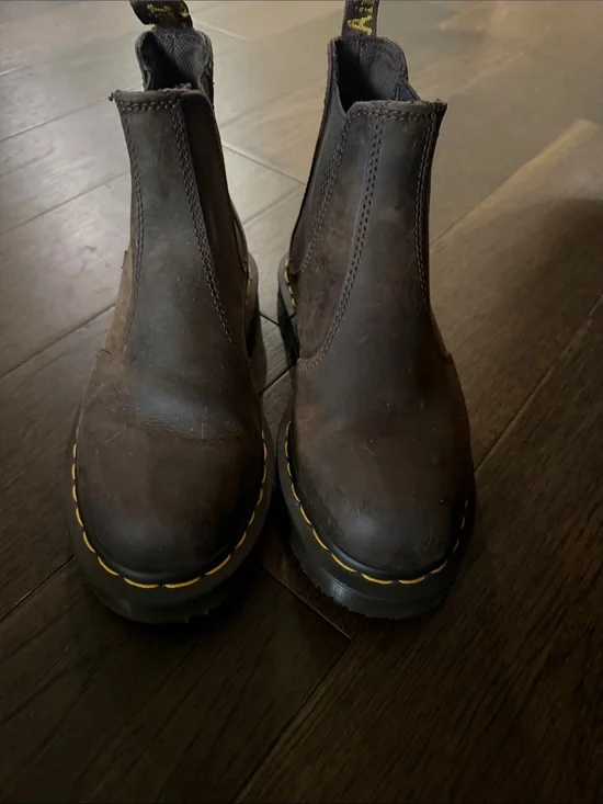 Dr. Martens Men's Brown Chukka Boots with Yellow Stitching
