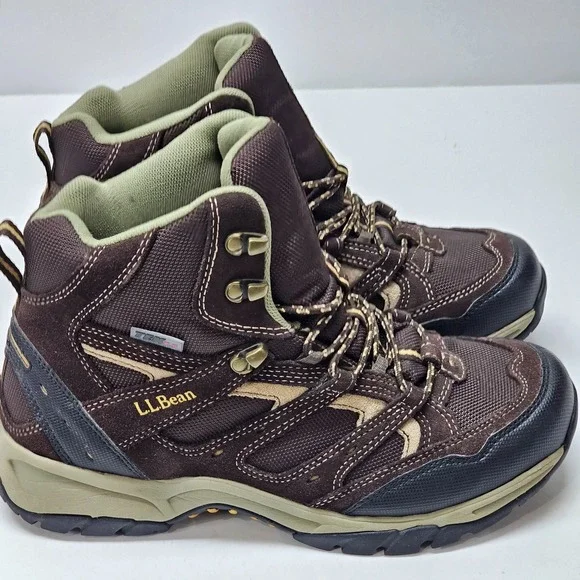 Men's LL Bean Tek 2.5 Waterproof Hiking Boots Brown suede 258495 Size 10M