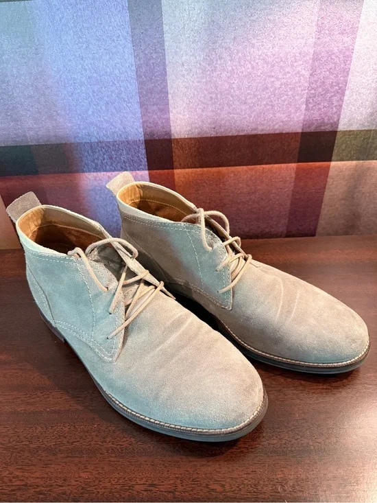 Cole Haan Light Gray Suede Chukka Boots