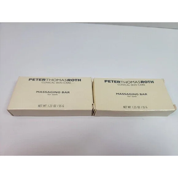 Peter Thomas Roth Massaging Bar for Bath Lot of 2 Clinical Skin Care 1.23 oz New