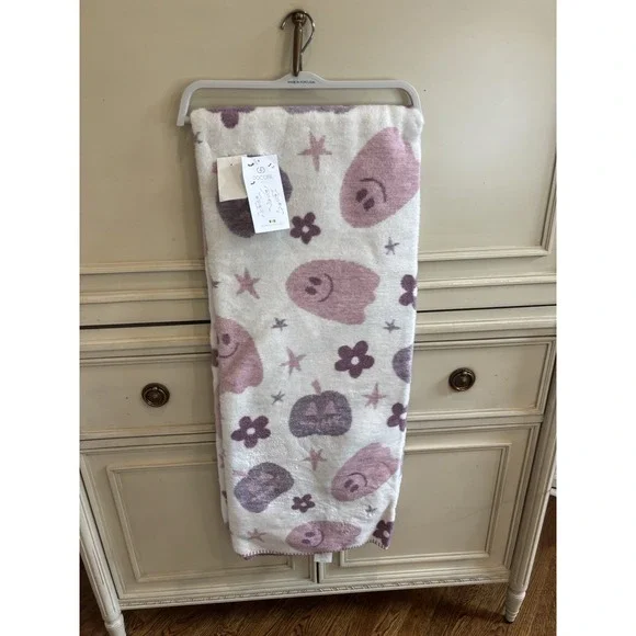 Docofil Halloween Blanket White Purple Pink Ghost Pumpkin Cute 51