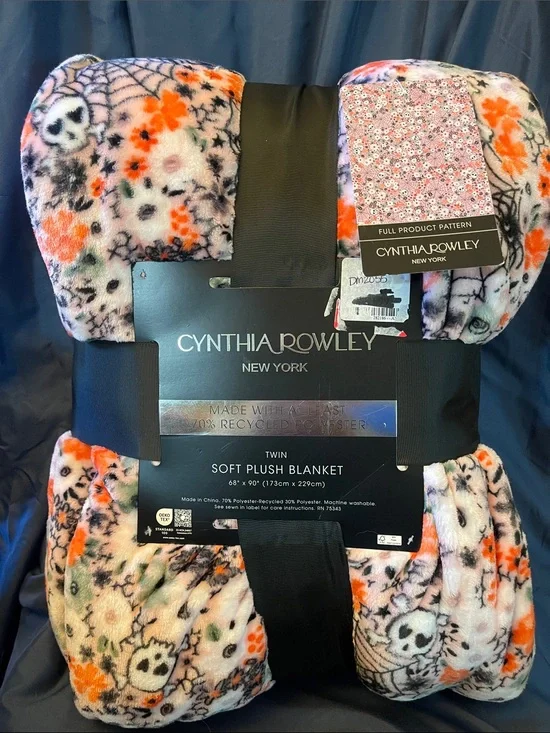Halloween Themed Soft Plush Blanket - Cynthia Rowley