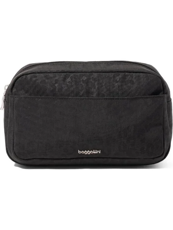 Lightweight Travel Makeup Bag with Brush Organizer - 9.4
