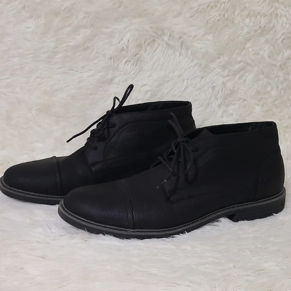 PERRY‎ ELLIS PORTFOLIO David Chukka Boots Black with Matt Finish - Size 11.5