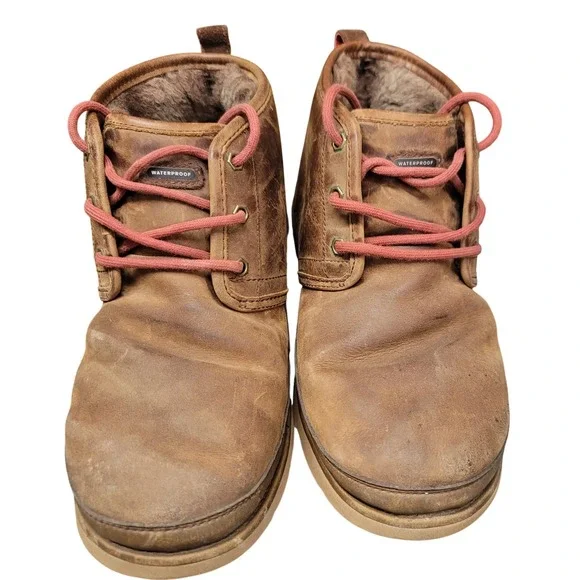 Gorpcore UGG‎ Neumel Waterproof Grizzly Leather Chukka Boots Mens 9 Brown