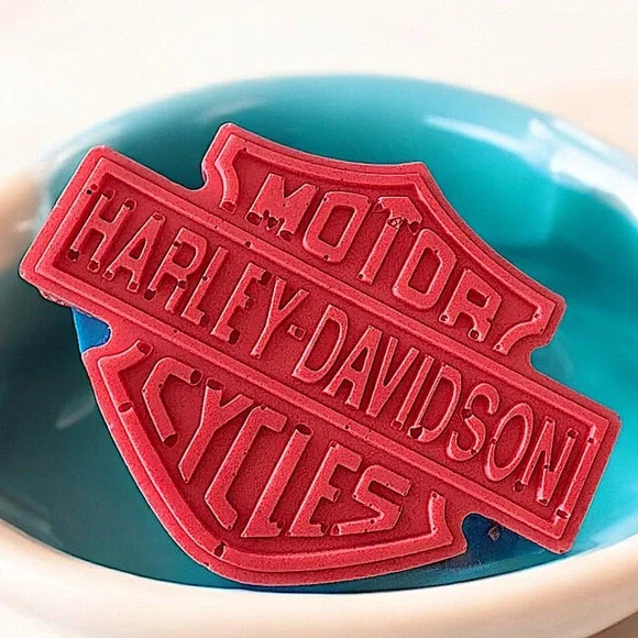 Pink hibiscus soap 5x3in 5oz HANDMADE Shea butter Harley Davidson