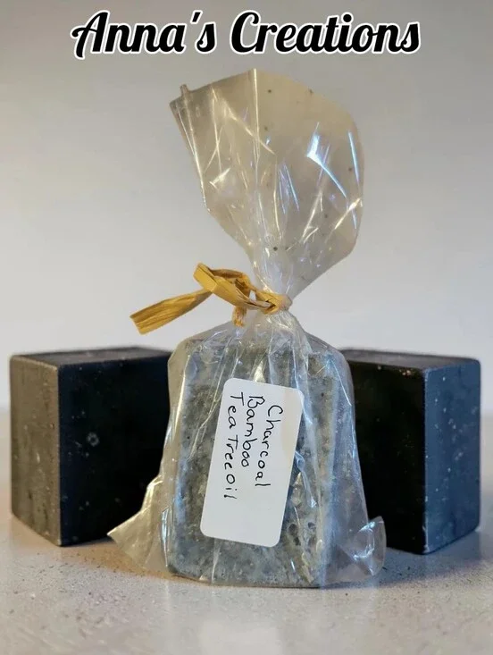 Anna's Creations Hand Crafted Tea Tree Oil Charcoal Lye Free 1 4.6 Oz Bar Soap