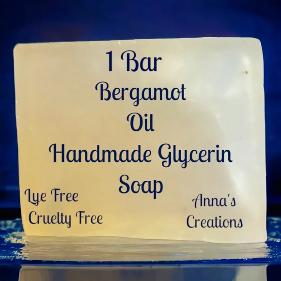 Handcrafted Anna's Creations Bergamot Honey Glycerin Bar Soap Cruelty/Lye Free