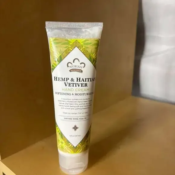 Nubian Heritage Hemp & Haitian Vetiver Hand Cream 4 oz