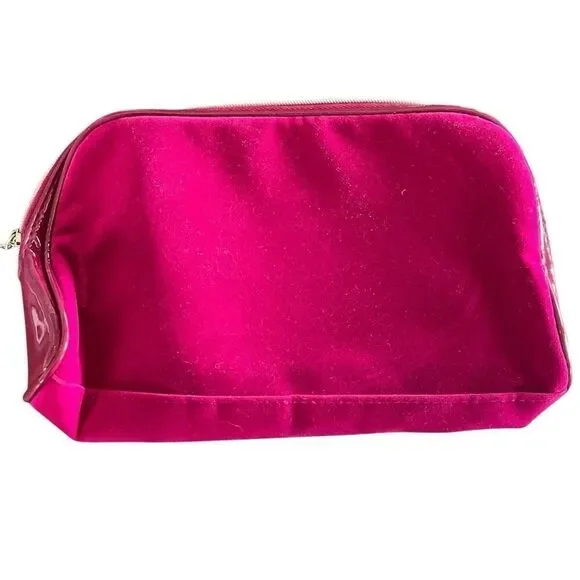 Estée Lauder, beautiful pink cosmetic bag plushy