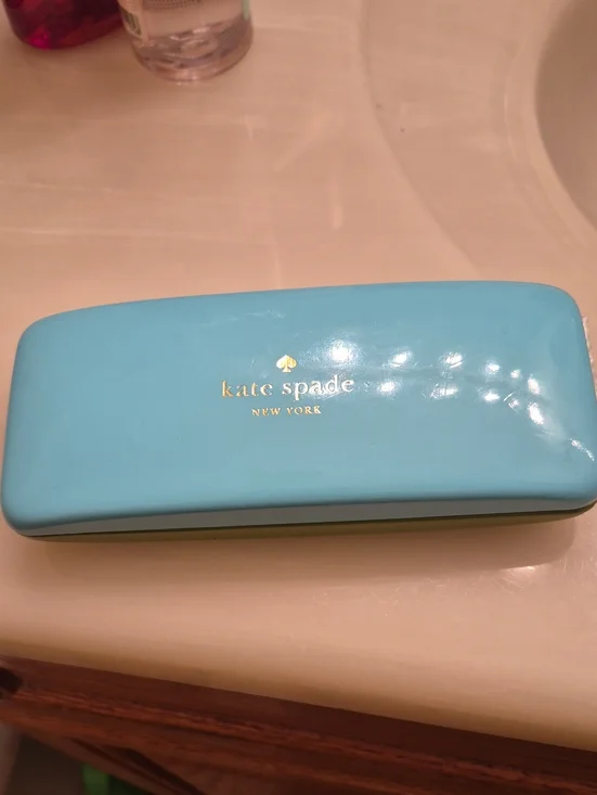 kate spade New York Light Blue Patent Eyewear Case