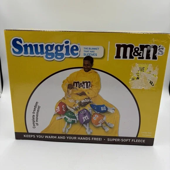 M&M's Character Snuggie The Blanket that‎ has Sleeves M&M's Mars Candy 71