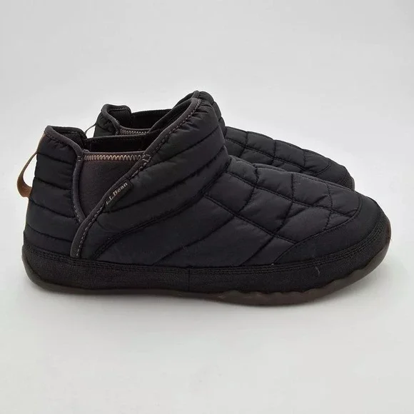LL Bean Mountain Classic Quilted Ankle Boots‎ II Men's Size 10 Black Slip On