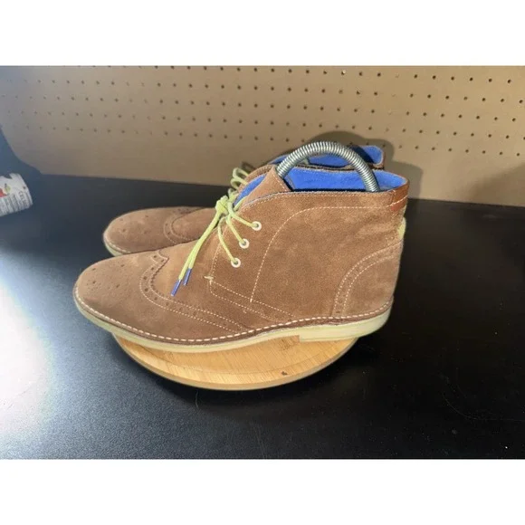 Ted Baker London Kidde Desert Brown Suede Wingtip  Boots Mens 12 Ankle Boots Euc