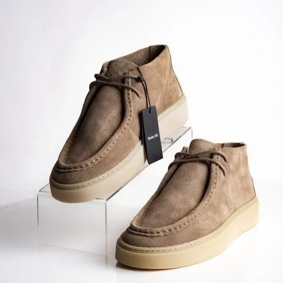 Massimo Dutti Mens Suede Boot Bootie Moccasin Toe Tan US 7 EU 40 NWB 2254/450