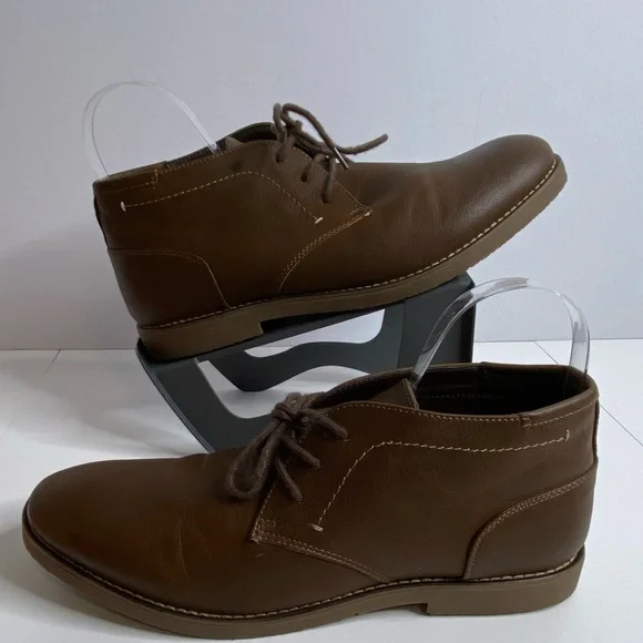 Men's Dexter Comfort Memory Foam Brown Lace up Ankle Boots Size‎ 13