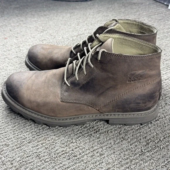 Sorel Mens 9.5 Madson II Chukka Boot Waterproof Lace Up Brown Leather