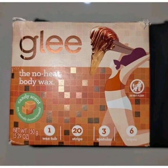 Glee Caramel Body Wax Starter Kit for Women, Candy Scent, 5.29 oz Open Box