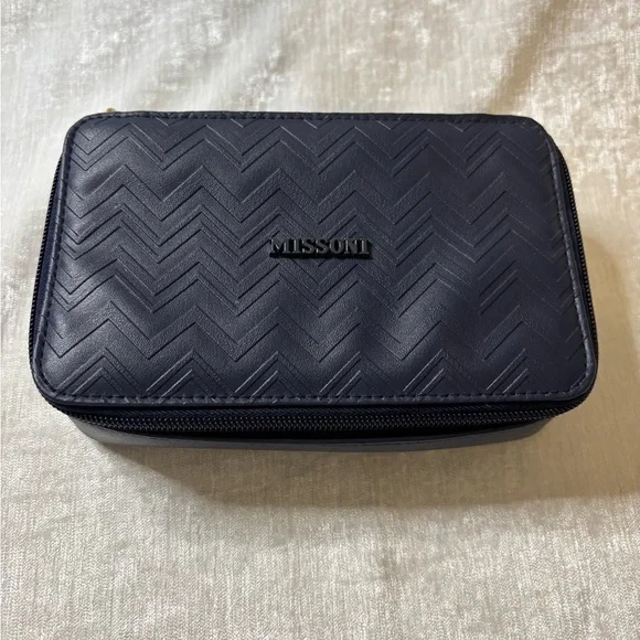 Missoni Dark Blue Chevron Pouch