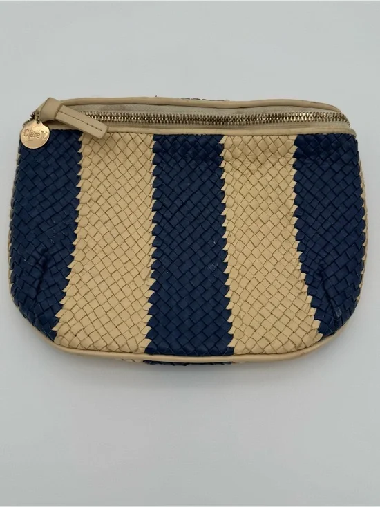 Clare V. Tan and Navy Woven Leather Belt Bag