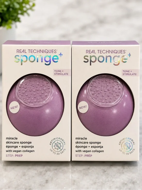 Real Techniques Sponge+ Miracle Skincare Sponge - Purple Duo