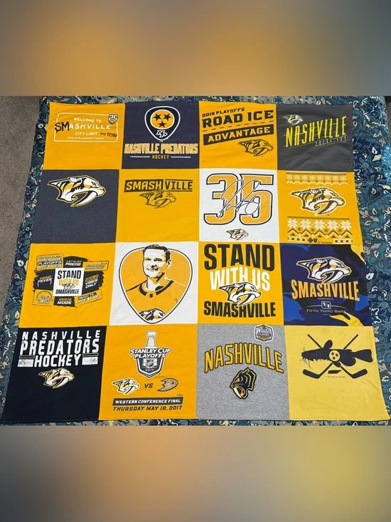 Nashville Predators T-Shirt Blanket