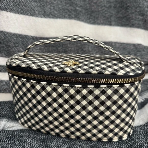 Black and White Checkered Women's cosmetic Bag