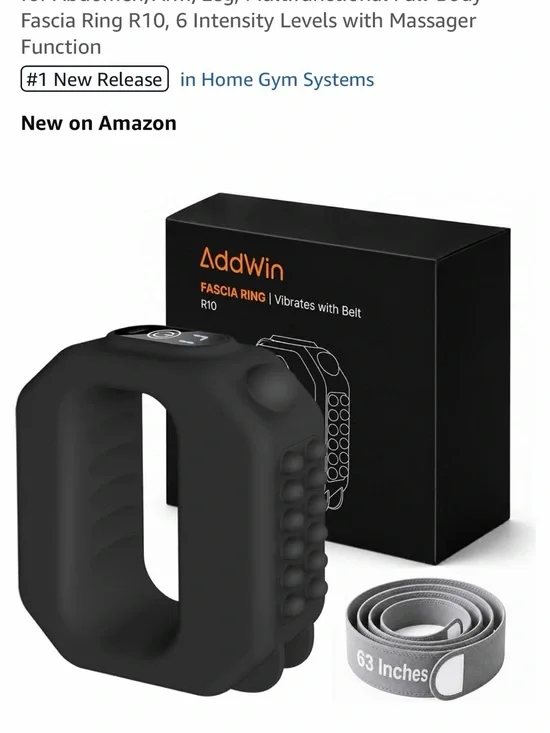 NEW AddWin Black Fascia Ring R10 Adjustable Belt Full Body 6 Level Message Gym