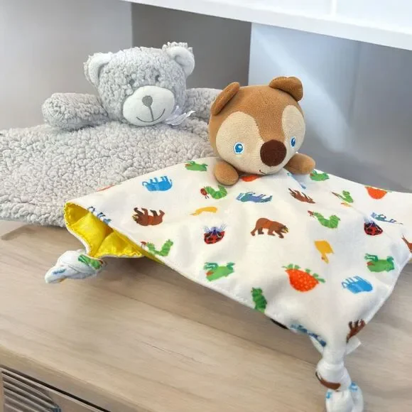 Eric‎ Carle Brown Bear Animal Print Blanket Lovey & Soft Sherpa Bear Baby Lovey