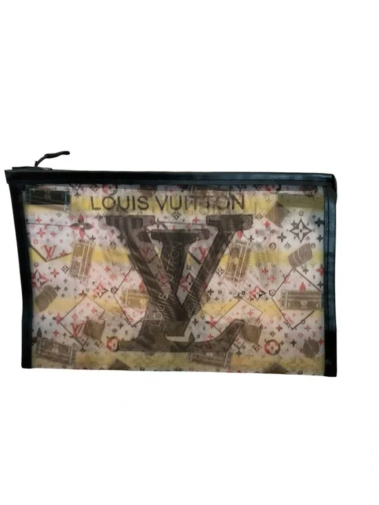 NWOT Source Unknown Multicolor Mesh Cosmetic Bag
