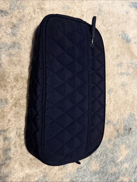Vera Bradley Quilted Navy Toiletry Bag