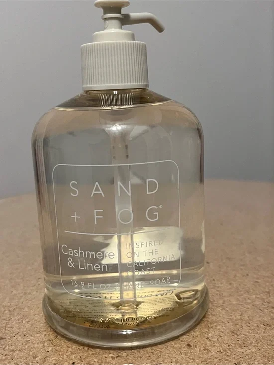Sand + Fog Cashmere & Linen Hand Soap — Soft Clear Beige